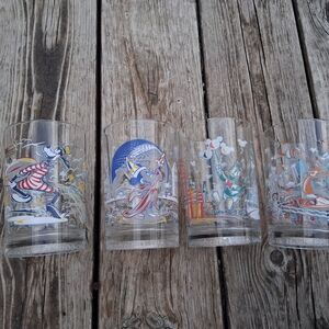 McDonald's Walt Disney World 25th Anniversary Glass Cups